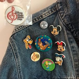 Vintage Disney simpsons Harry Potter button pin gift set Donald Duck Minnie